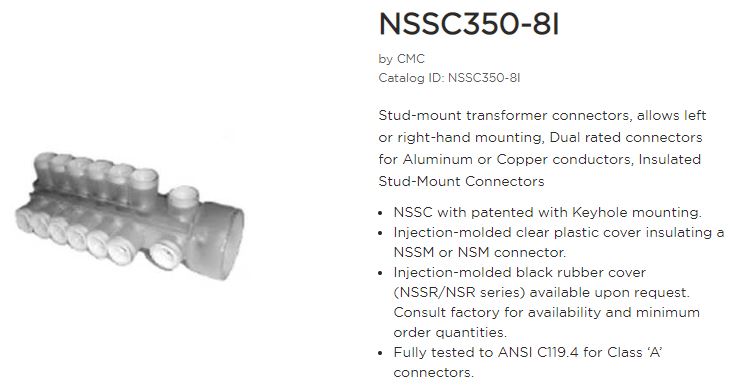 Stud Conn 8 hole keyhole